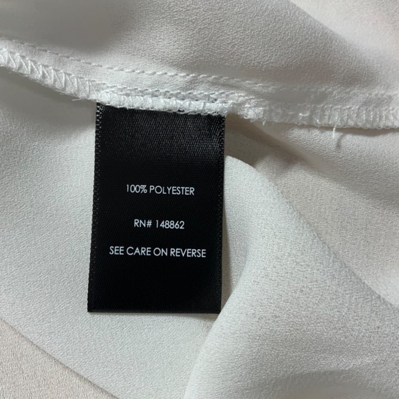 TORRID Roll Tab Short Sleeve Blouse with Contrasting Black Piping Easy Care Poly - Picture 8 of 12